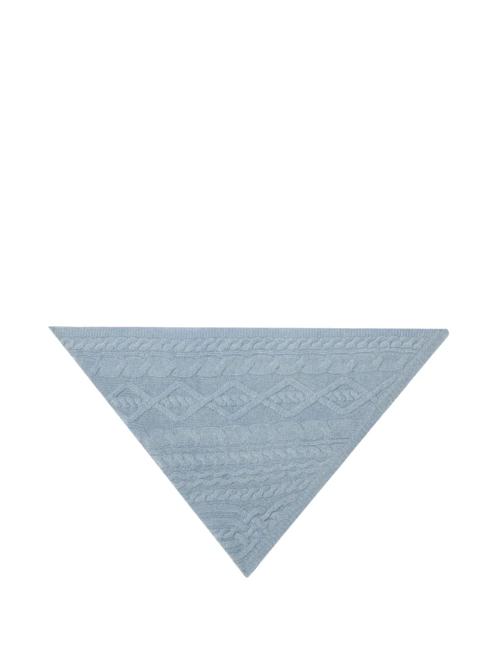 BOMPARD Sacha kabelgebreide driehoekige sjaal Blauw