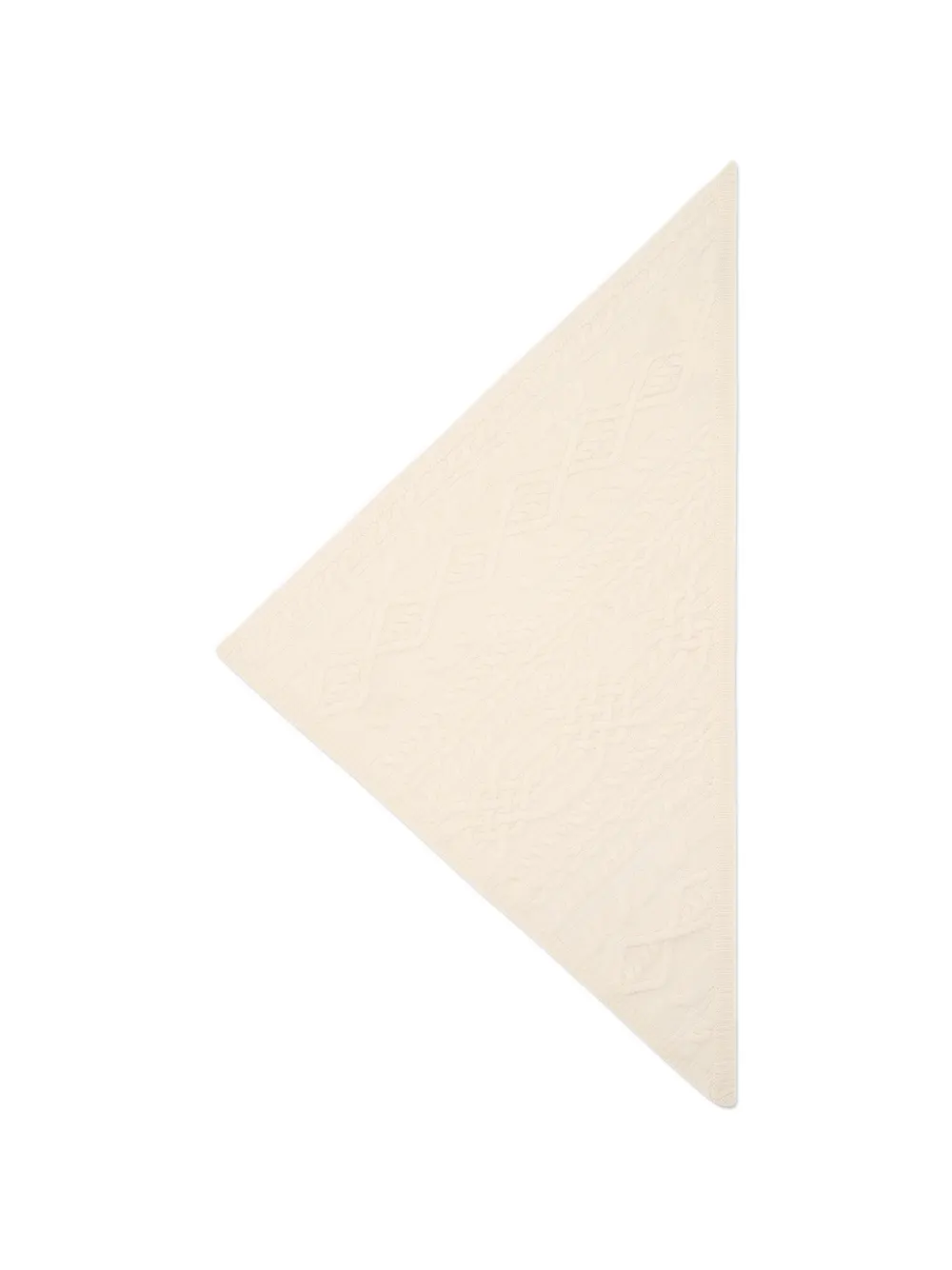 BOMPARD Sacha kabelgebreide driehoekige sjaal Beige