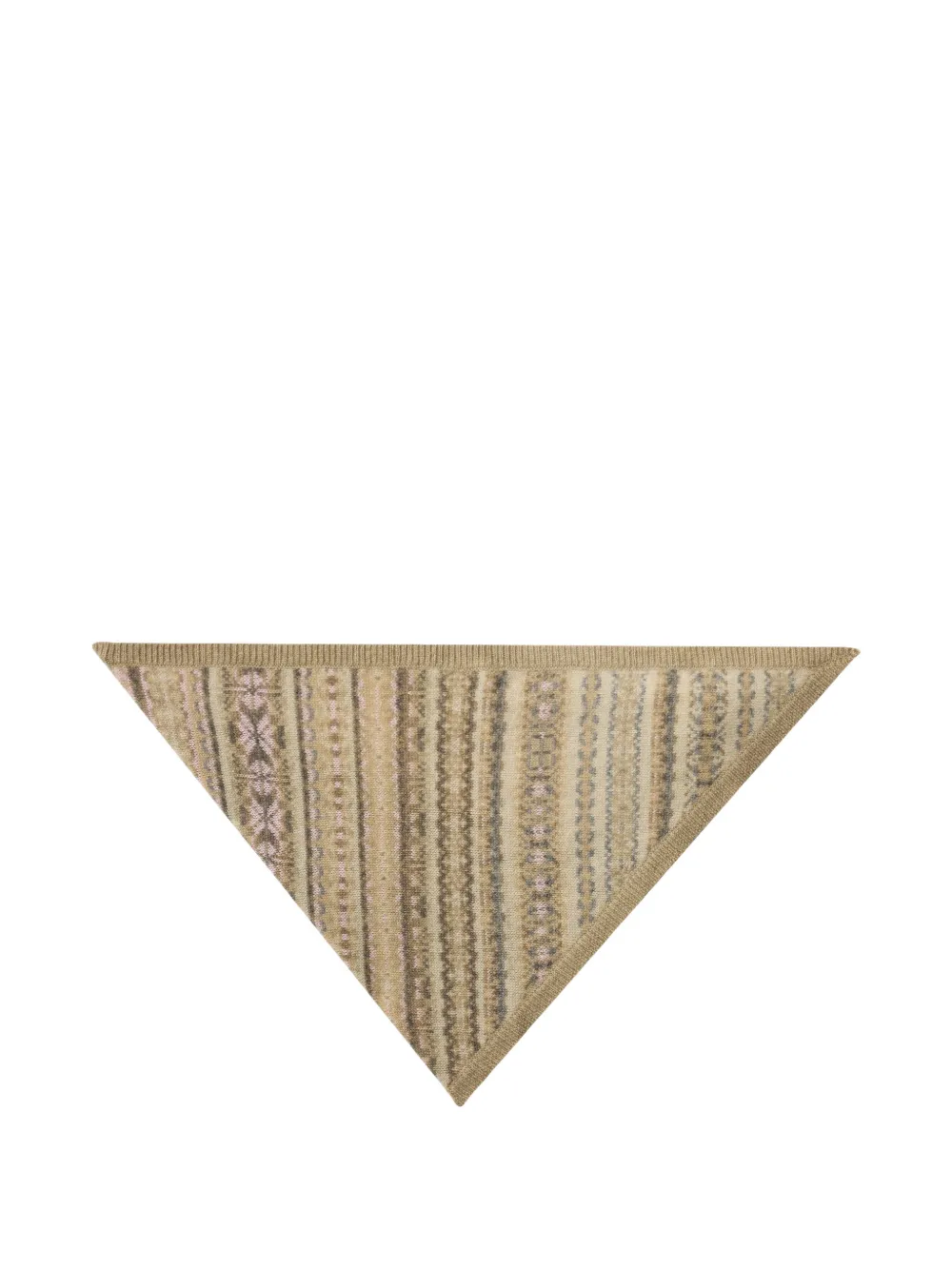 Bompard Fair Isle Triangle Scarf In Neutral