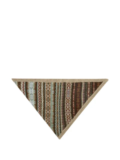 BOMPARD Fair Isle triangle scarf