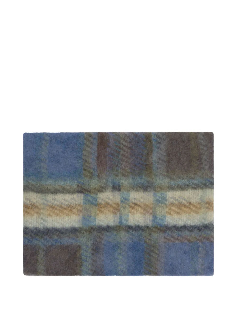 BOMPARD brushed tartan snood - Blue