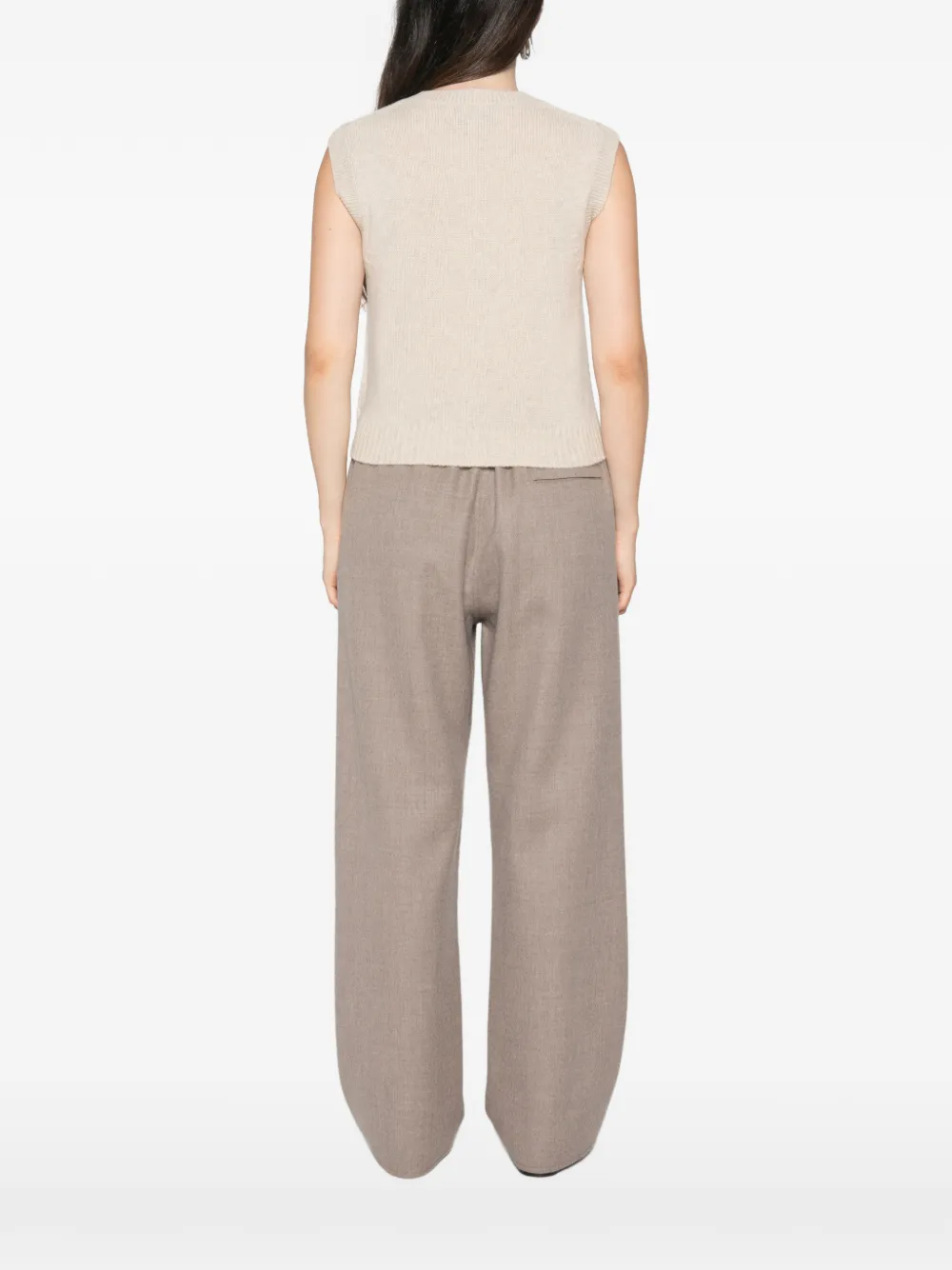 BOMPARD Lisette mouwloze trui Beige