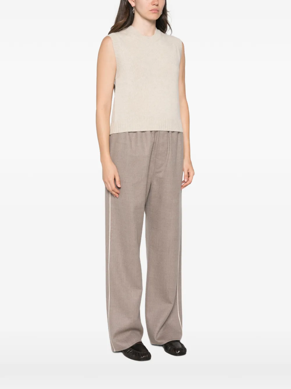BOMPARD Lisette mouwloze trui Beige