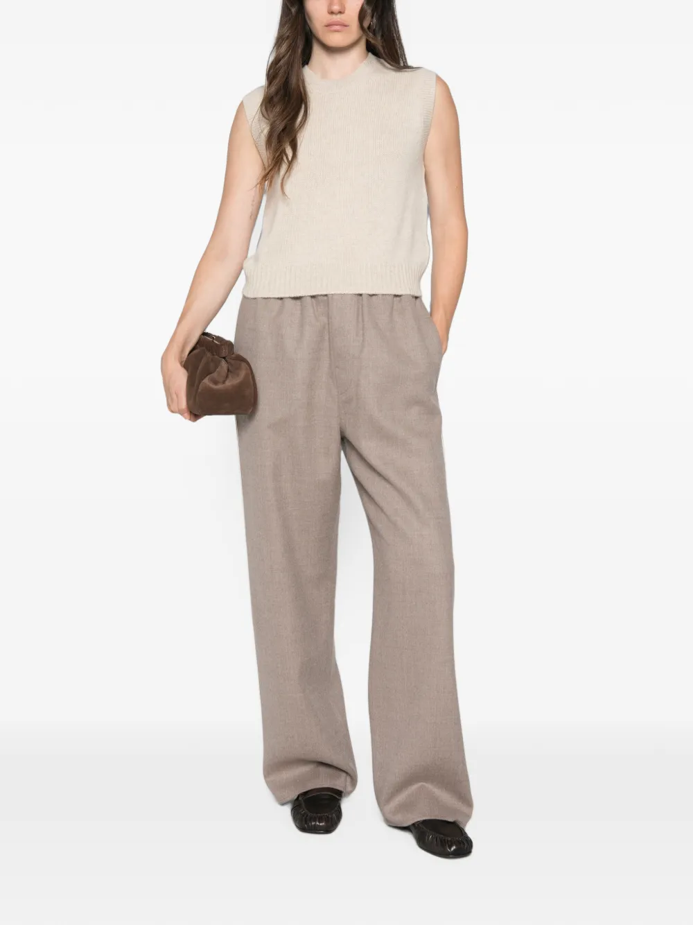 BOMPARD Lisette mouwloze trui Beige