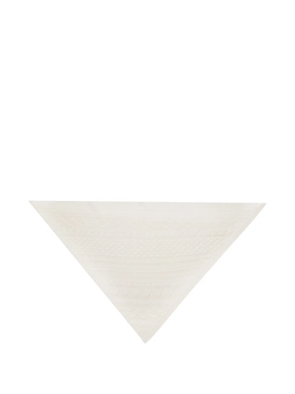 BOMPARD Sacha kabelgebreide driehoekige sjaal Beige