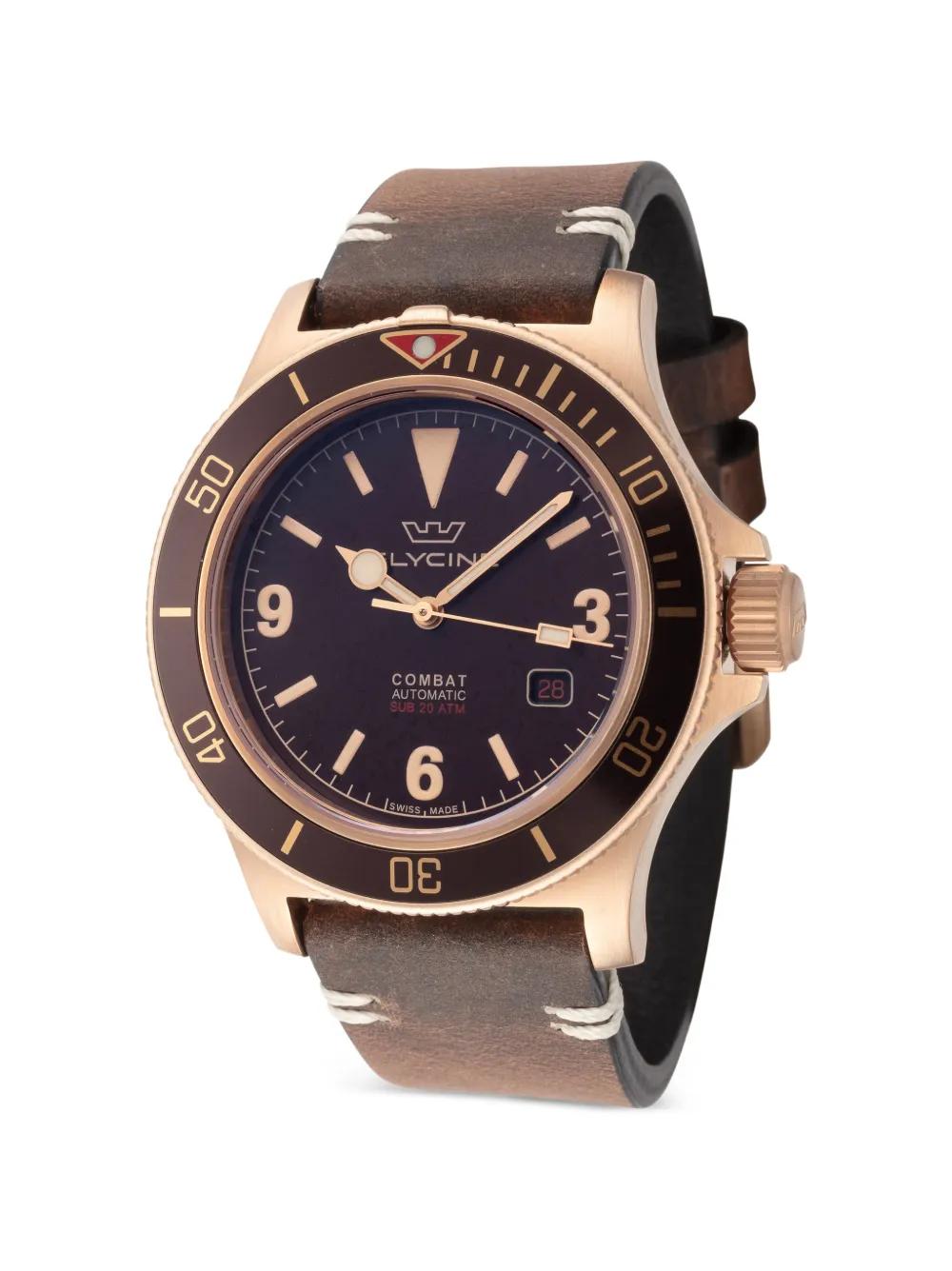 Glycine Orologio Combat Sub 42mm - Marrone