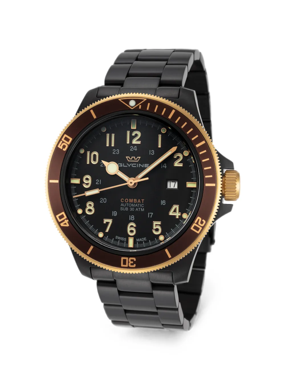 Glycine Orologio Combat Sub 46mm - Nero