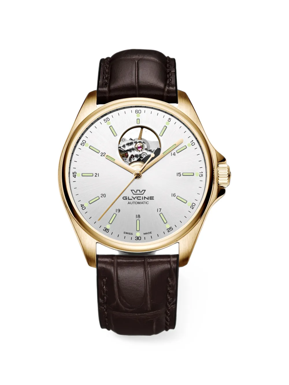 Glycine Combat Classic Open Heart 40mm watch - Bianco
