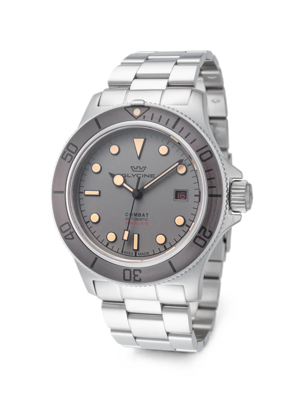 Glycine Orologio Combat Sub 42mm - Grigio