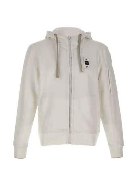 Blauer zip-up drawstring hoodie