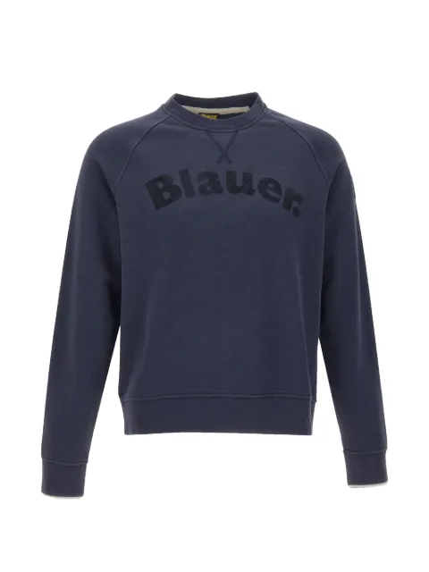 Blauer logo-print raglan-sleeve sweater