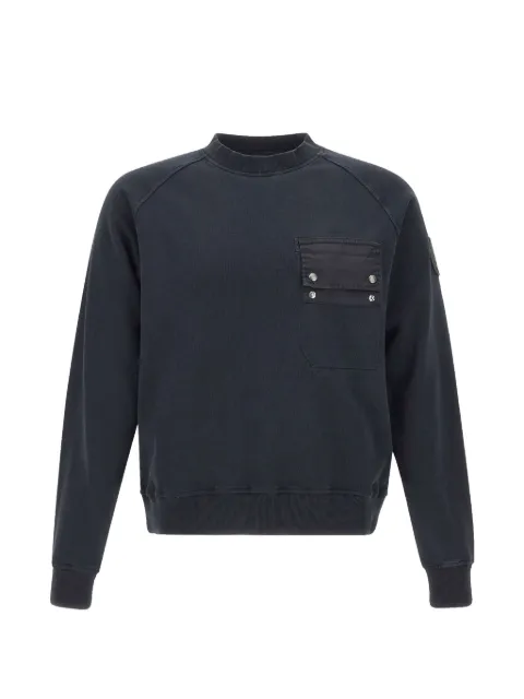 Blauer chest-pocket raglan-sleeve sweater