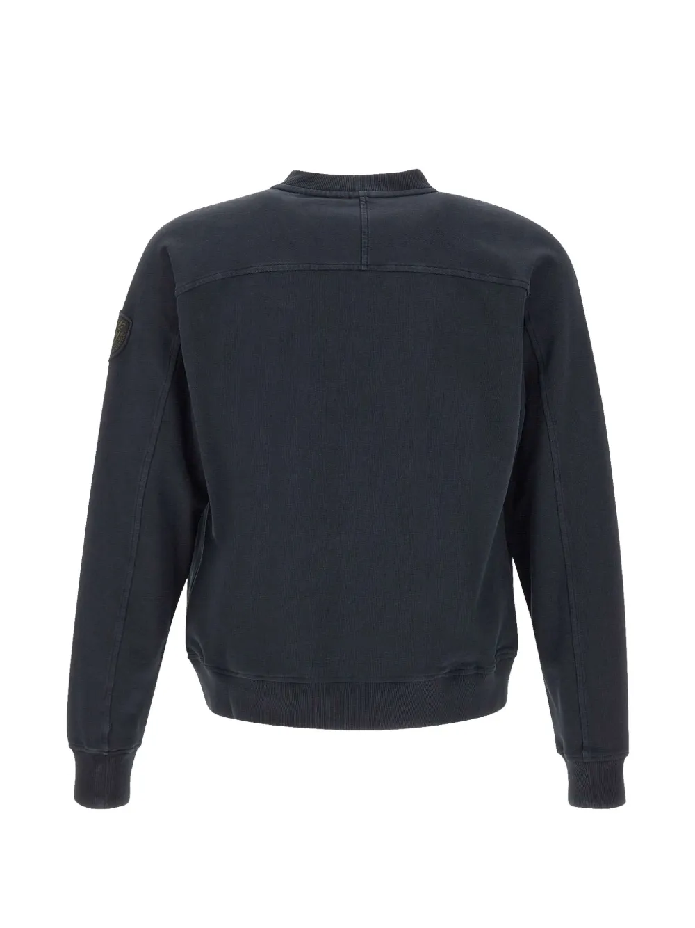 Blauer Trui met raglan mouwen en borstzak Zwart