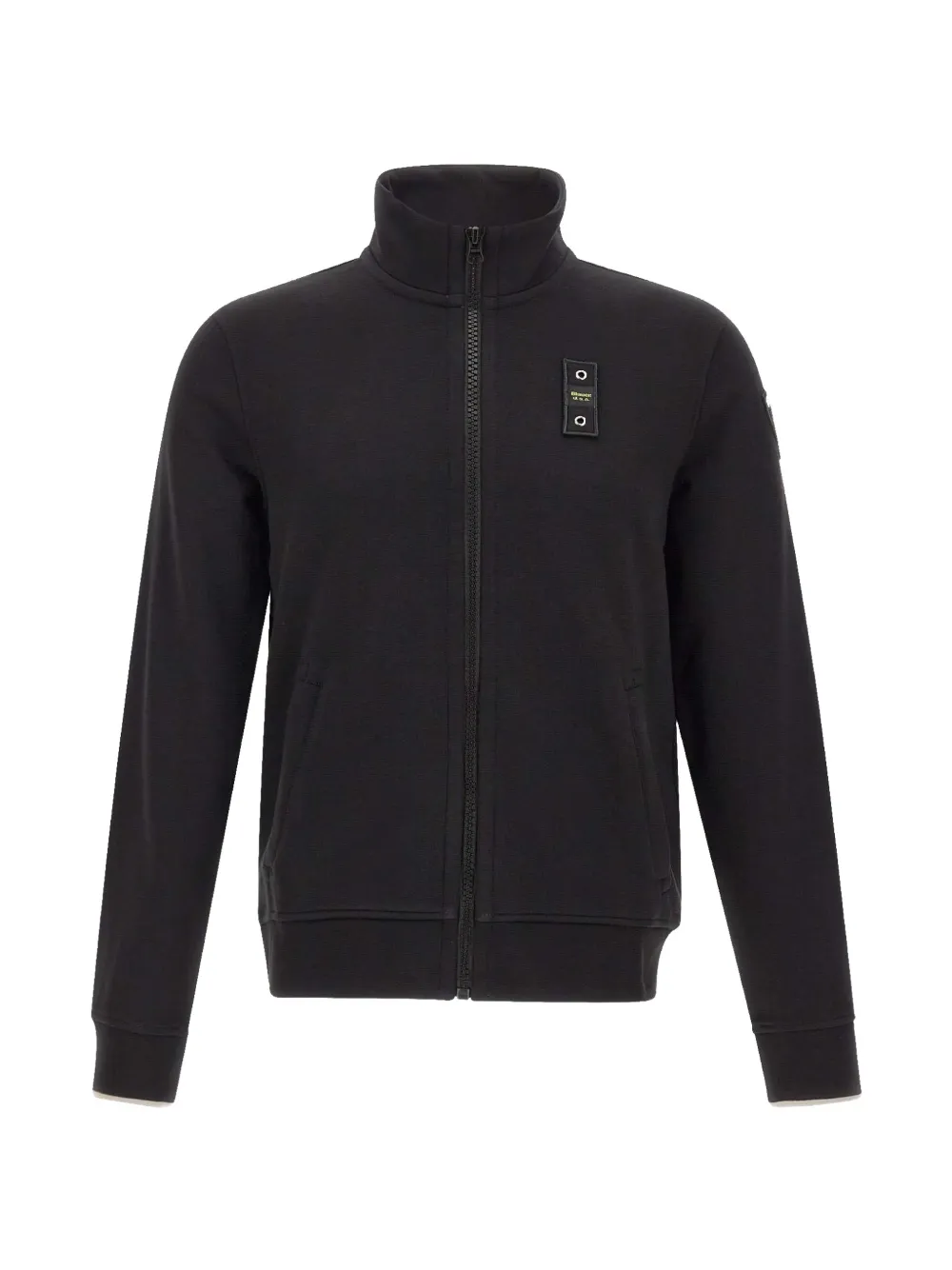 Blauer logo-patch zip-up sweater | Black | Image 1