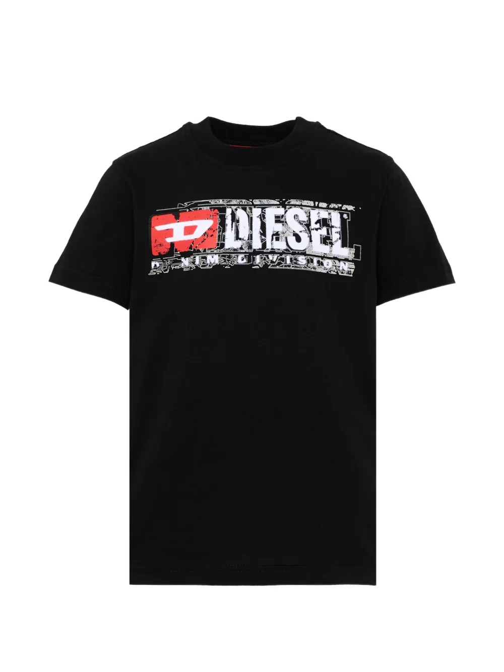 Diesel Kids logo-print cotton T-shirt - Nero