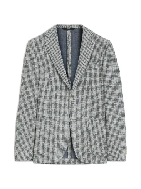 BOSS Hanry slim-fit jacket in a patterned cotton blend