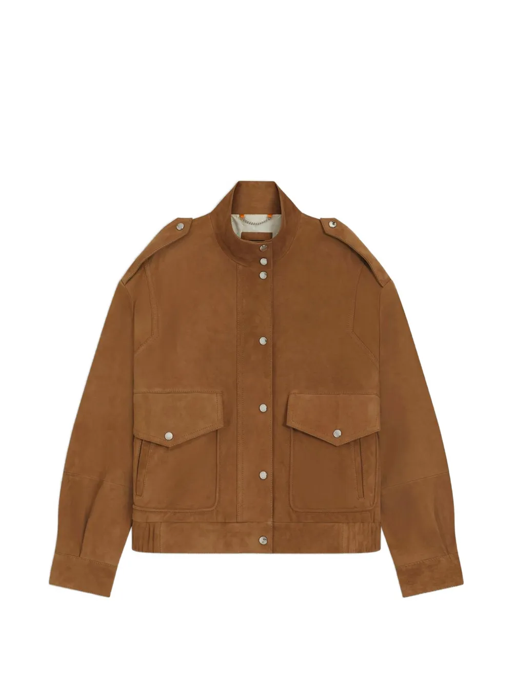 BOSS suede panelled jacket - Marrone