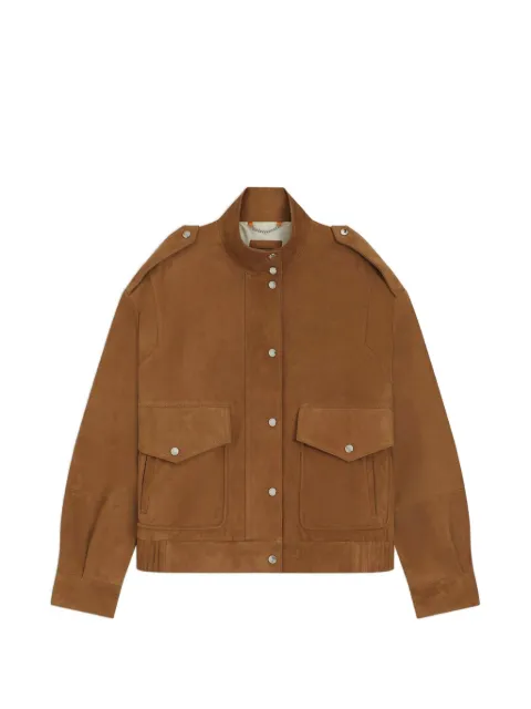BOSS suede panelled jacket