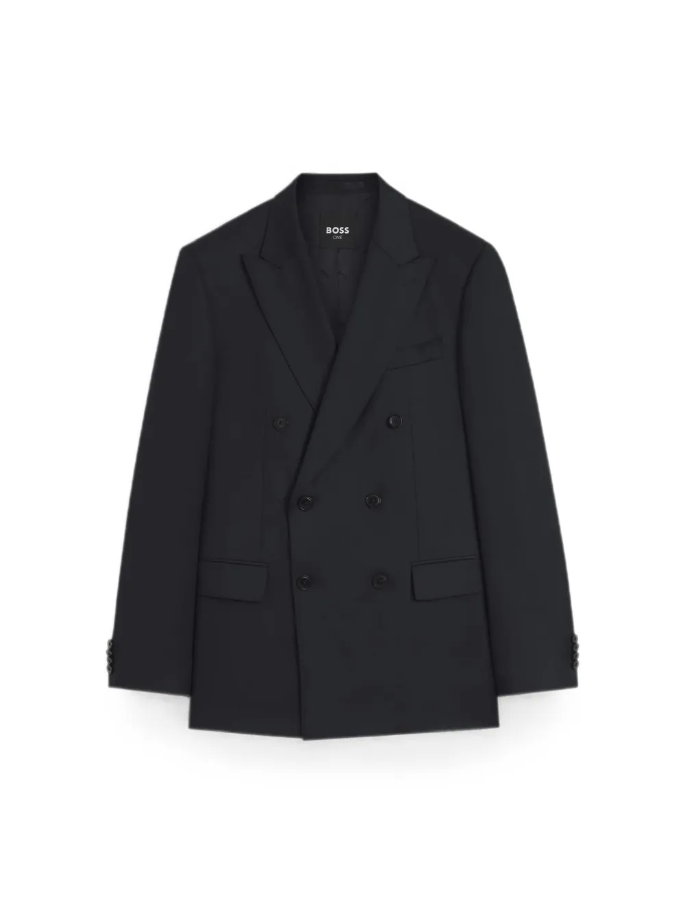 BOSS Blazer met dubbele rij knopen Zwart