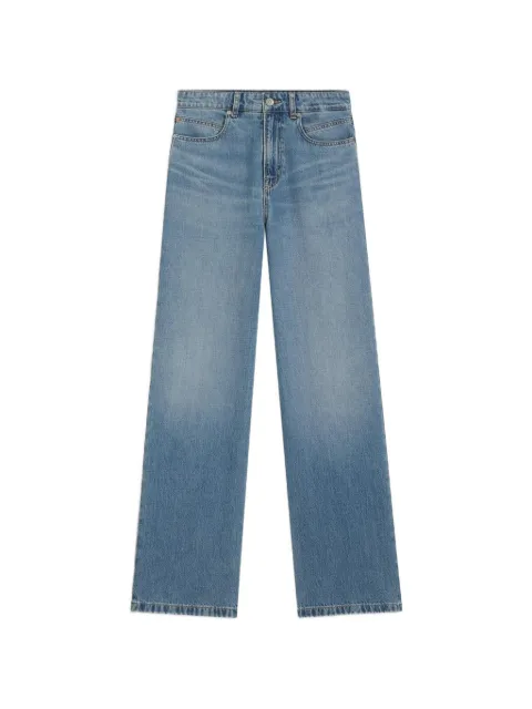 BOSS Marlene high-waisted regular-fit jeans in cross-hatch denim
