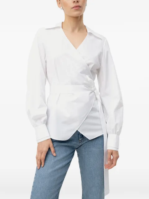 BOSS regular-fit blouse with wrap front