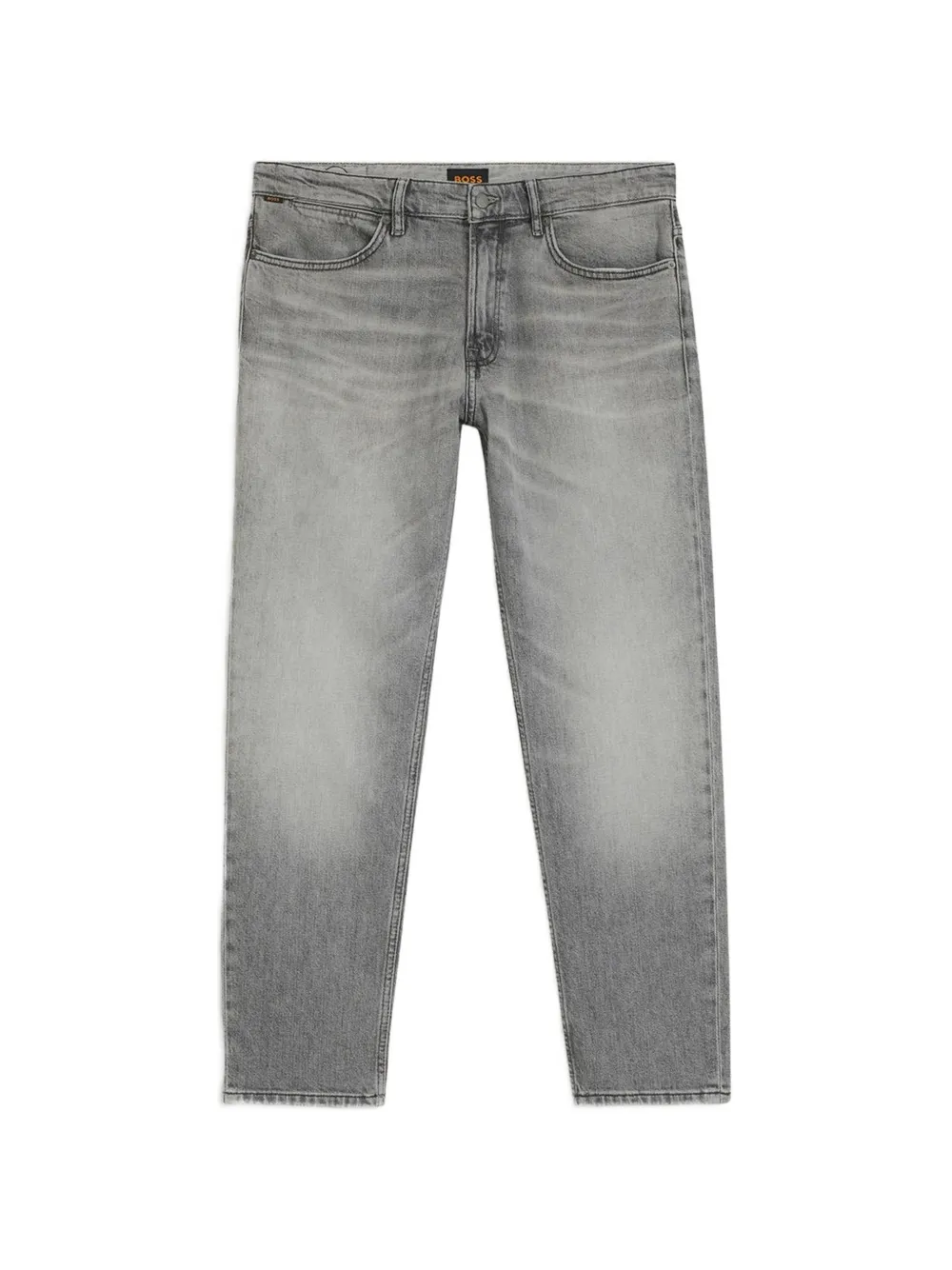BOSS faded-effect straight-leg jeans - Grigio