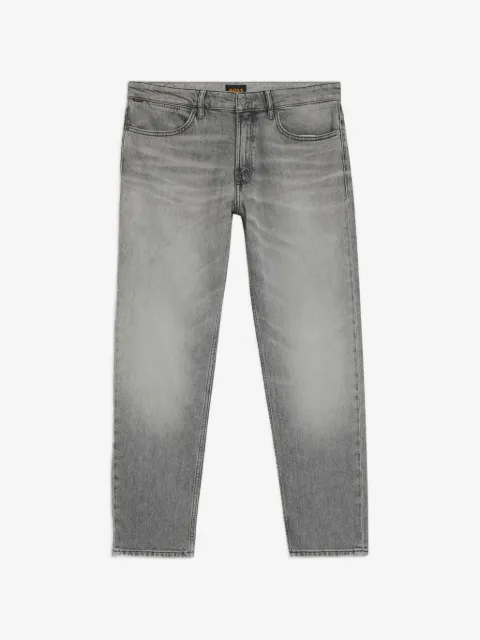 BOSS faded-effect straight-leg jeans