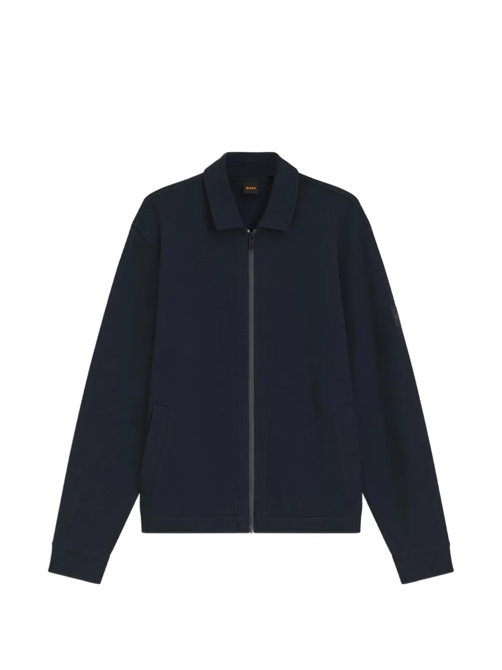 BOSS zip-up shirt jacket - Blu