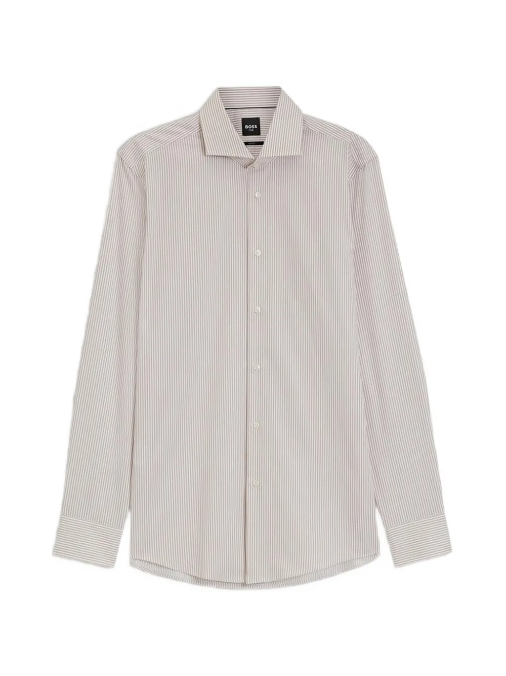 BOSS striped long-sleeve shirt - Bianco