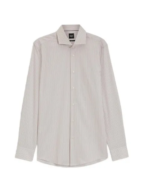 BOSS striped long-sleeve shirt