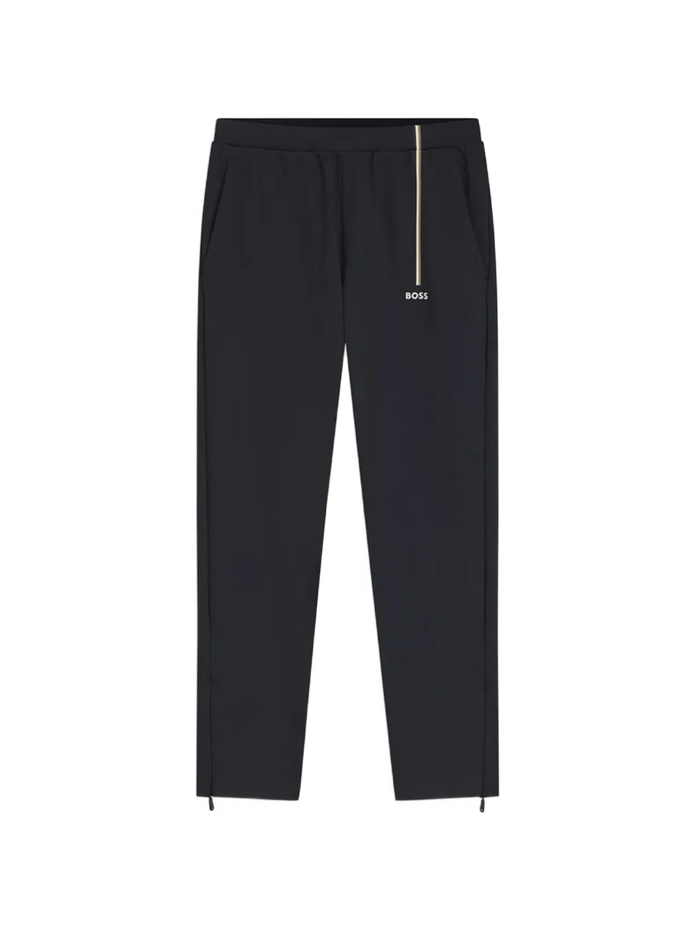 BOSS logo-print stripe-detail track pants - Nero
