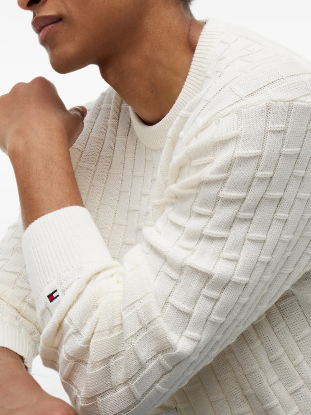 Tommy Hilfiger Trui met ronde hals Beige