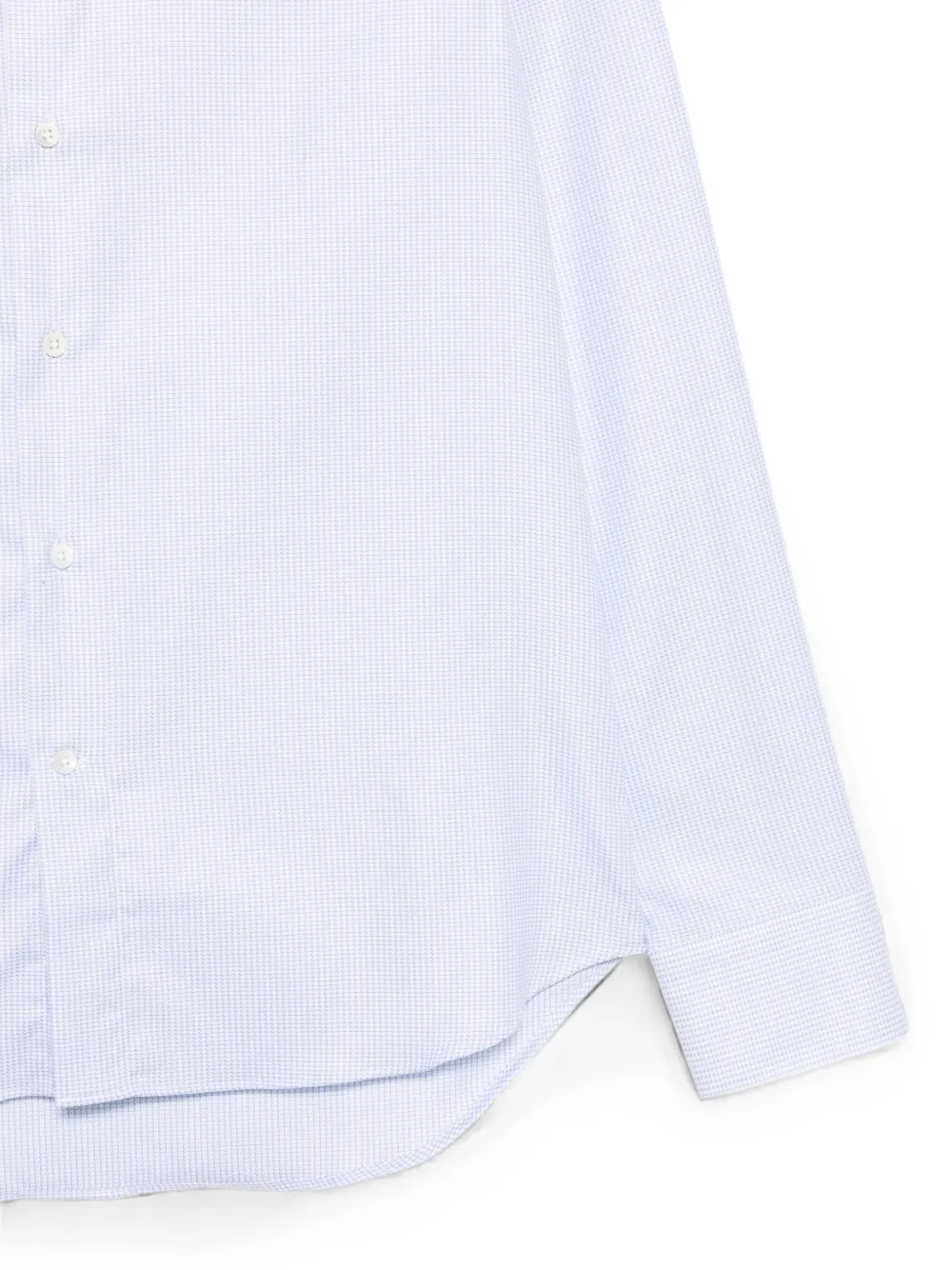 Canali Geruite overhemd Blauw