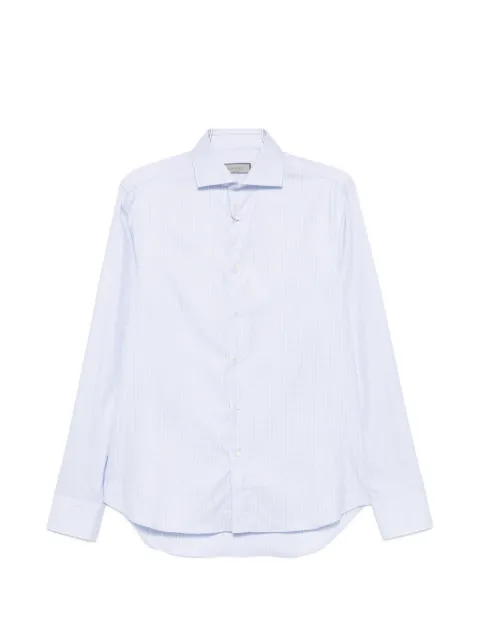 Canali micro-check long-sleeve shirt