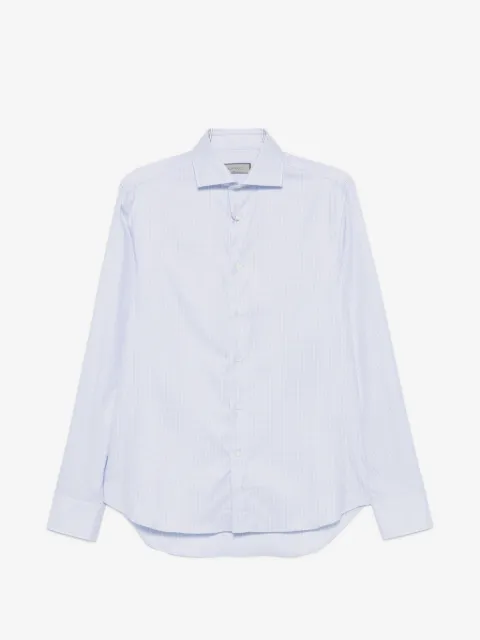 Canali micro-check long-sleeve shirt
