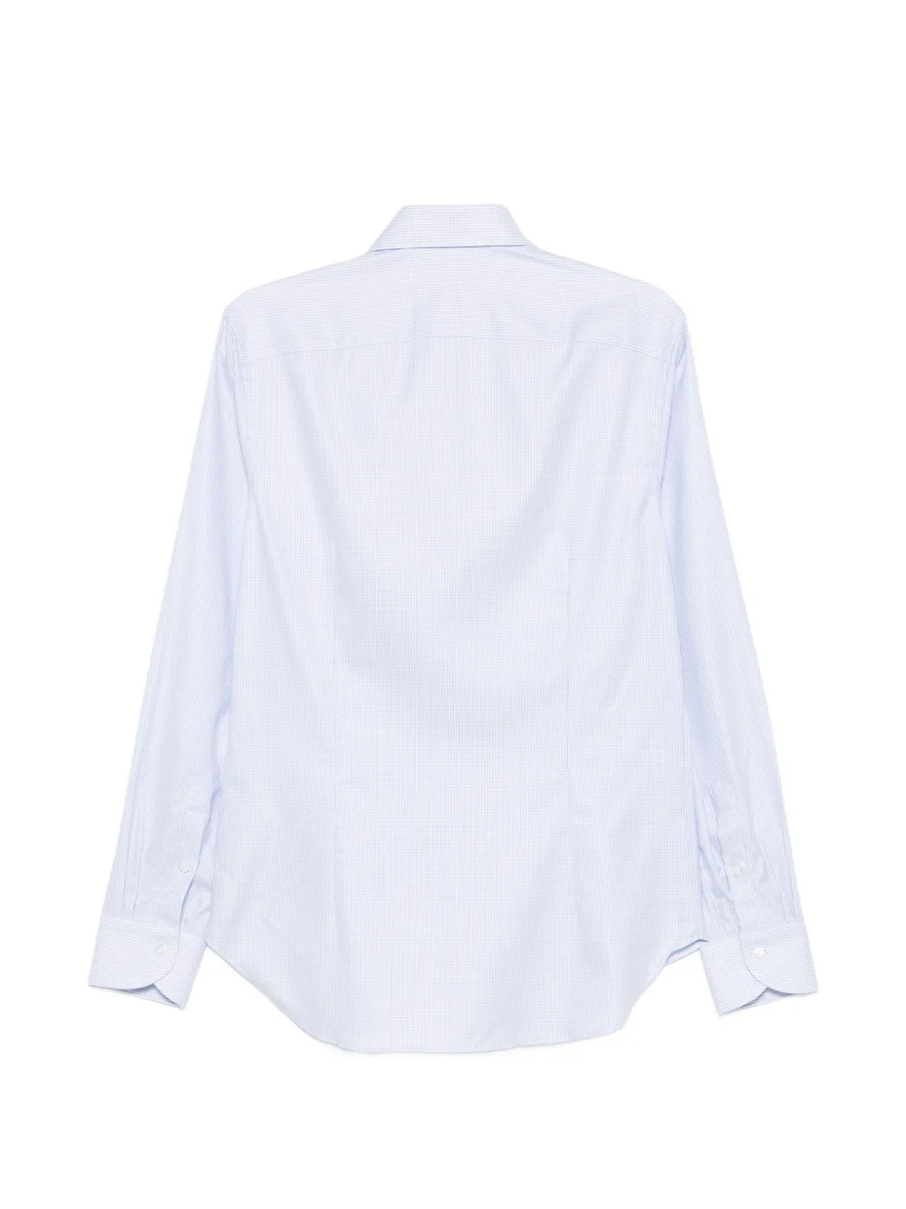 Canali Geruite overhemd Blauw