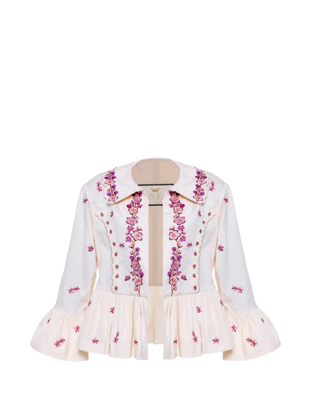 Agua By Agua Bendita Silene Cauca embroidered peplum blazer