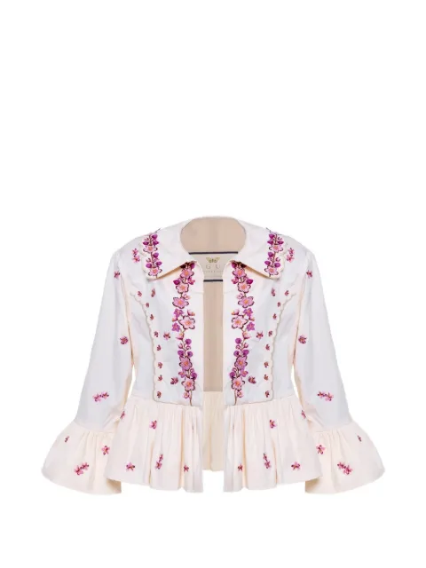 Agua By Agua Bendita Silene Cauca embroidered peplum blazer