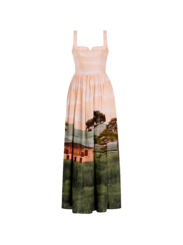 Agua by Agua Bendita Jaspe Sleeveless Maxi Dress in Orange