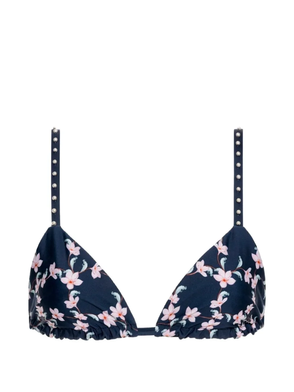 Agua By Agua Bendita Tulua Anhelo floral-print bikini top - Blu