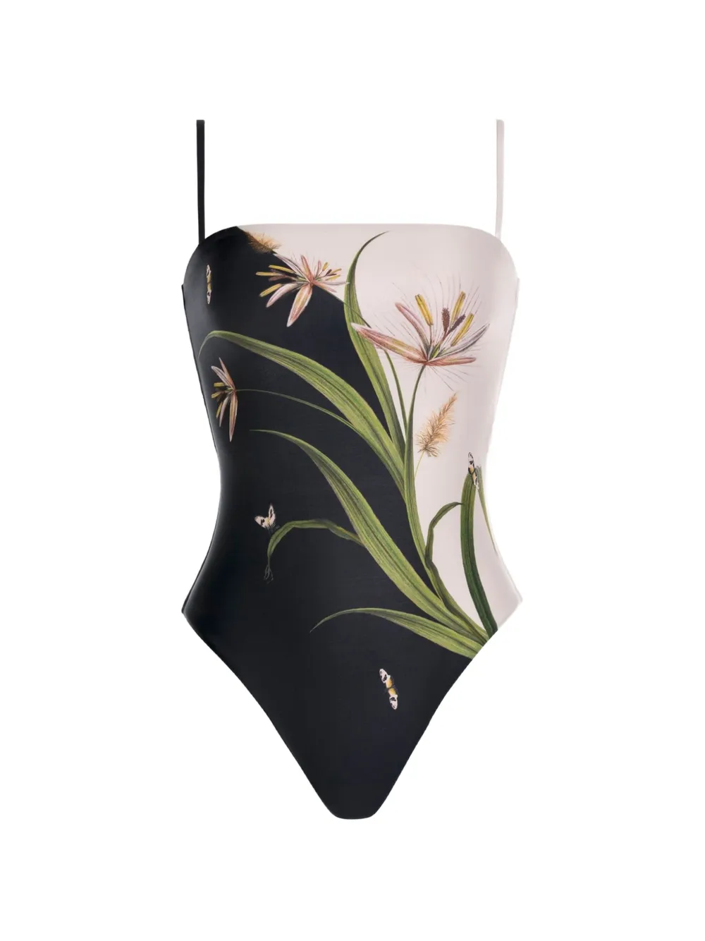 Agua By Agua Bendita Durazno floral-print swimsuit - Nero