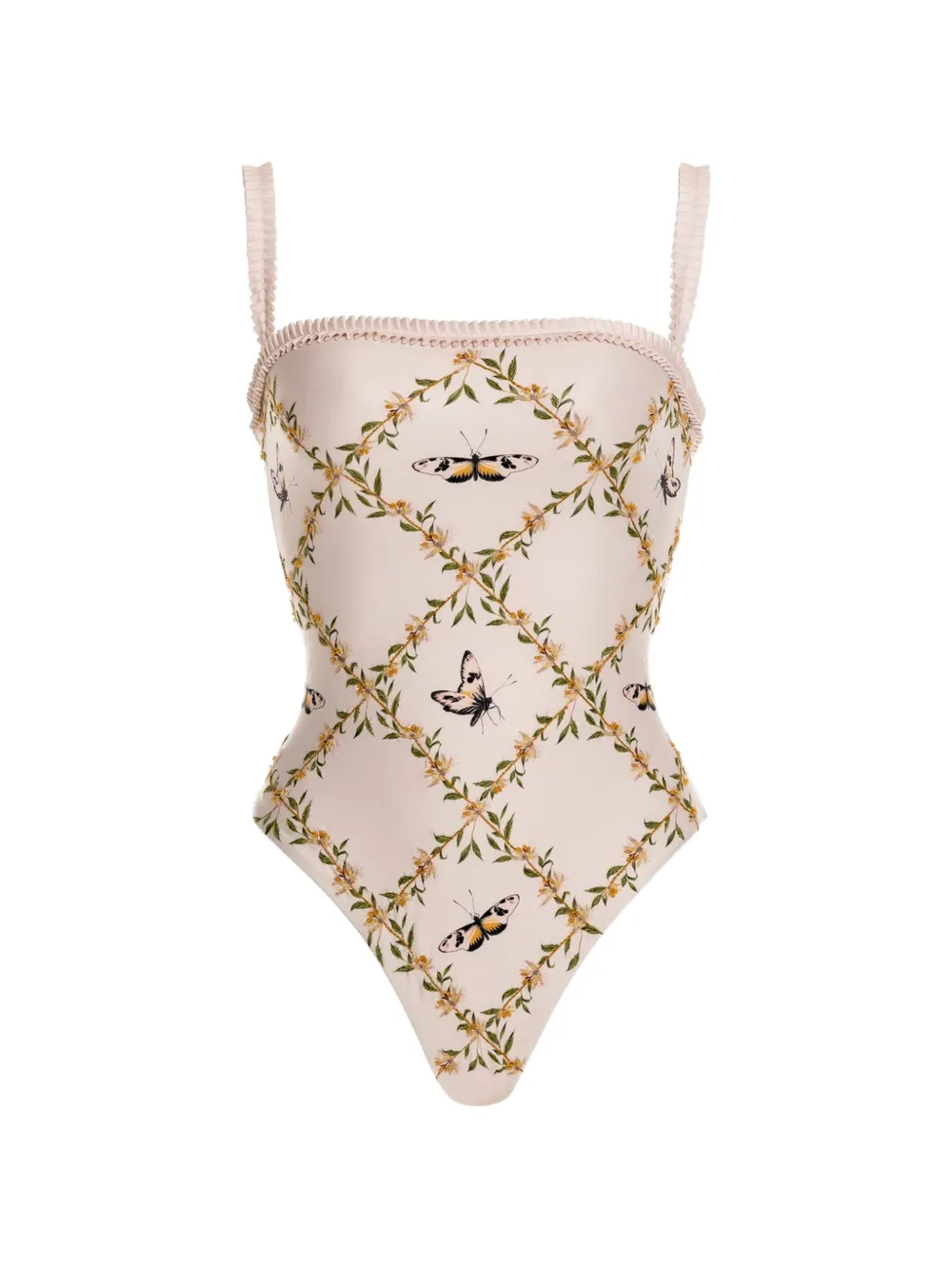 Agua By Agua Bendita Limon Azucar ruffled swimsuit - Bianco