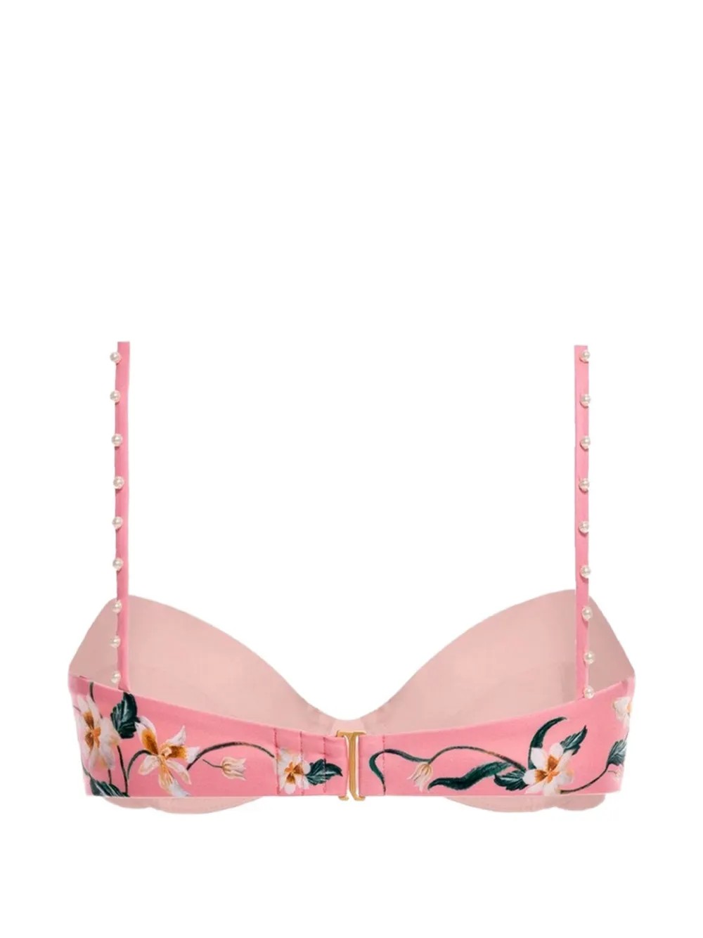 Agua By Agua Bendita Magdalena Promesa bikinitop met geborduurde parel Roze