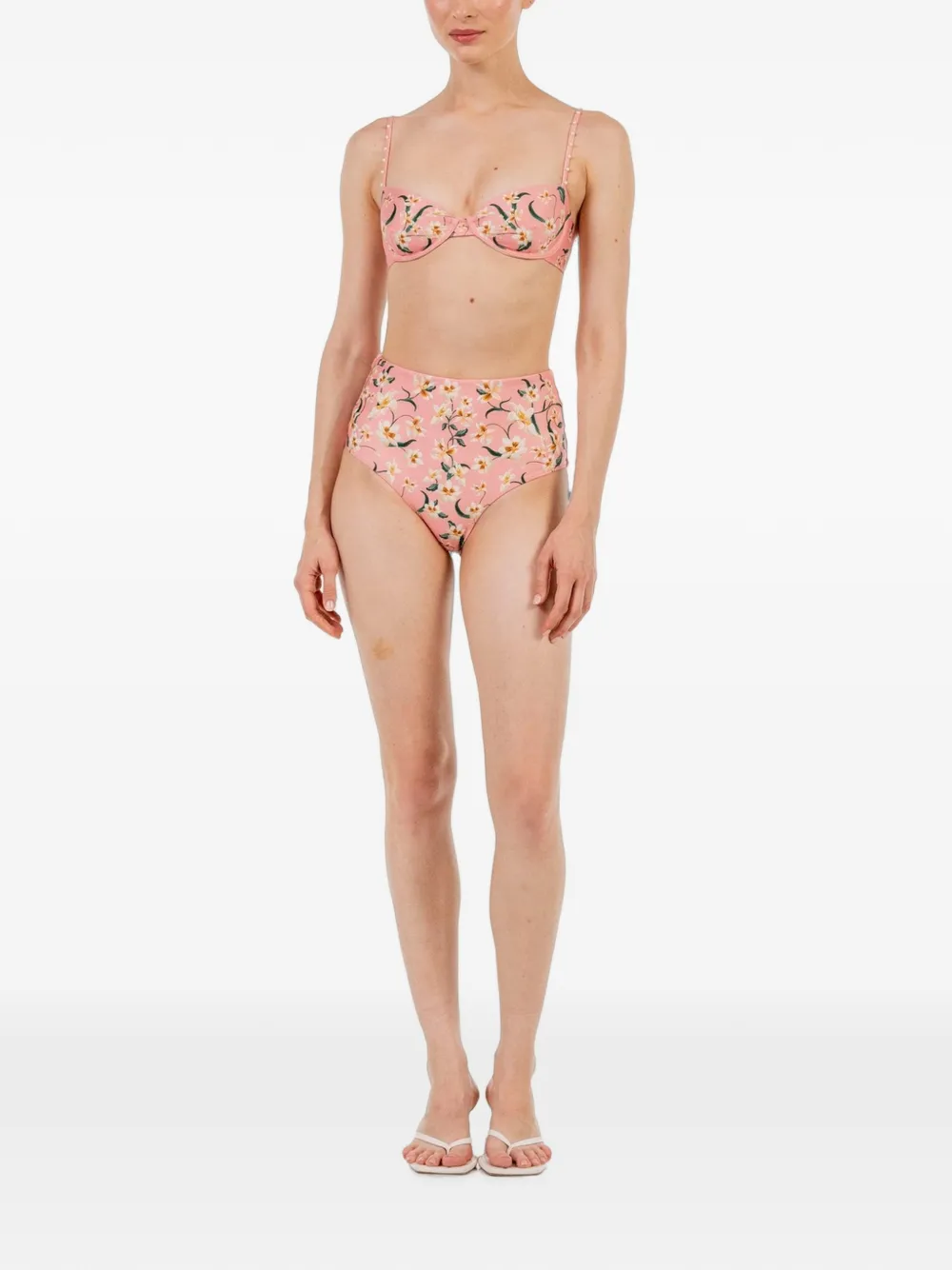 Agua By Agua Bendita Magdalena Promesa bikinitop met geborduurde parel Roze