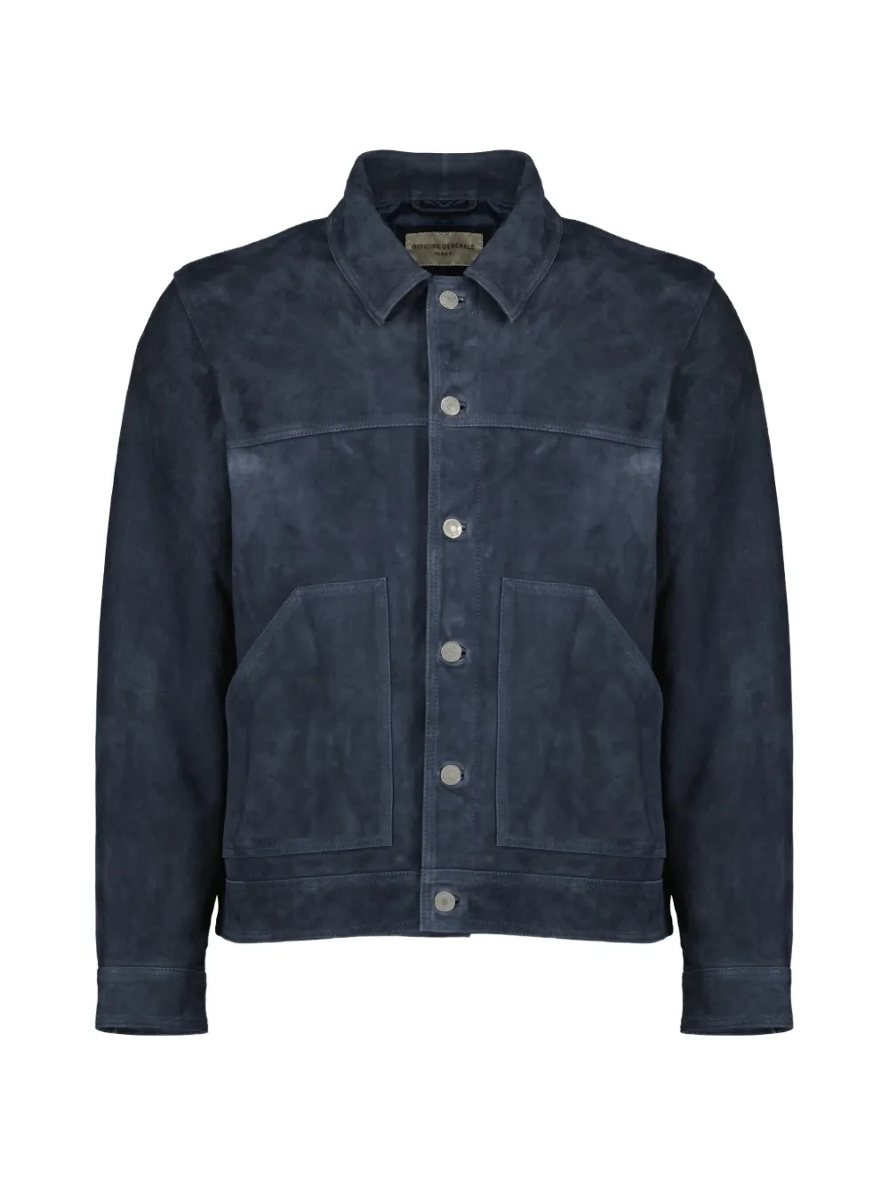 Officine Generale Loki leather jacket - Blu
