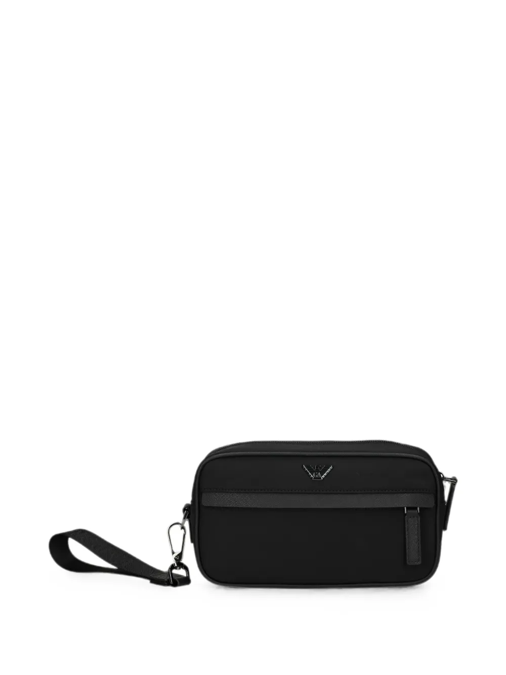 Emporio Armani logo-plaque wash bag - Schwarz