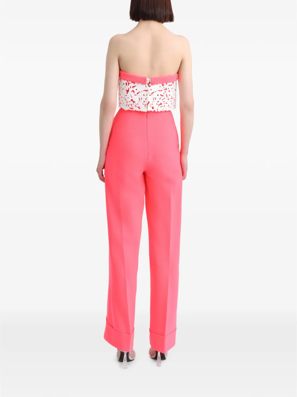 Gemy Maalouf Straight broek met omgeslagen pijpen Roze