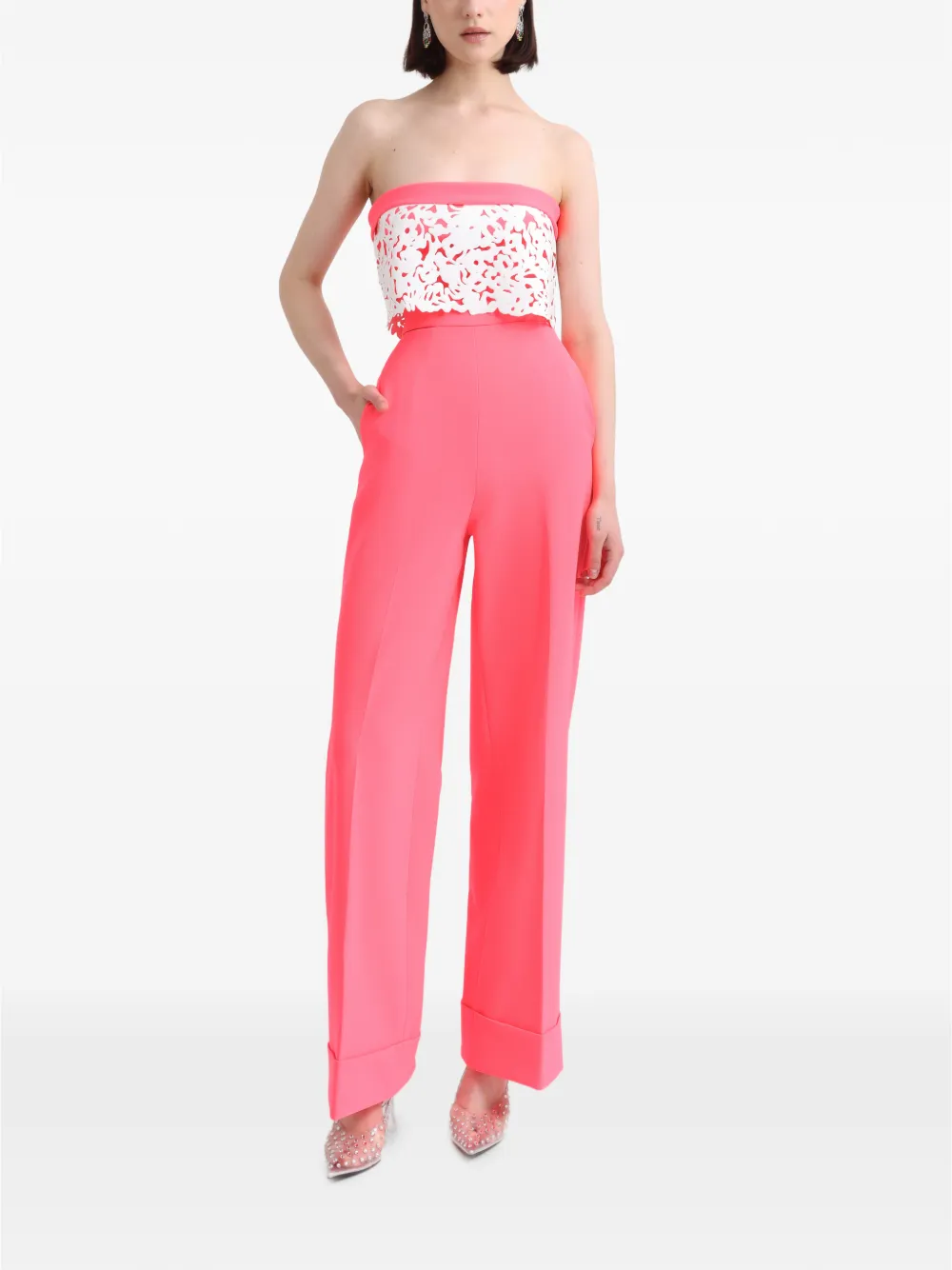 Gemy Maalouf Straight broek met omgeslagen pijpen Roze