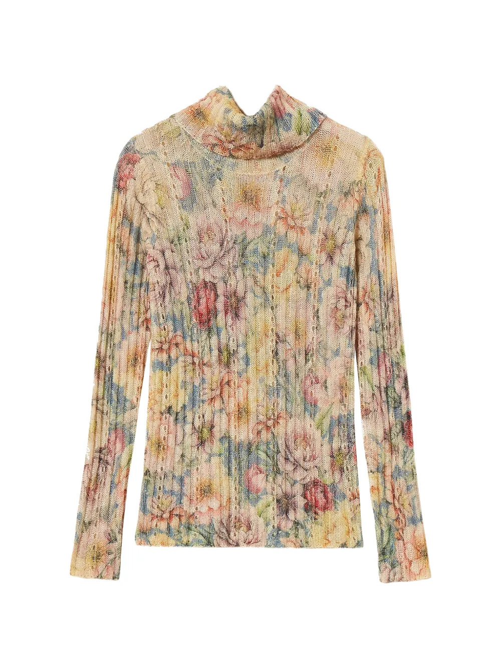 TWINSET Pullover mit Blumenprint - Nude