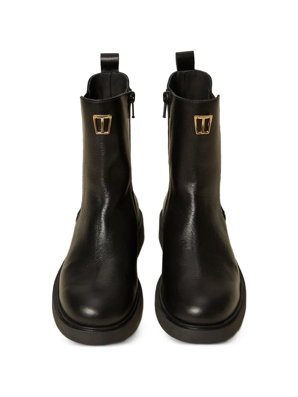TWINSET Kids Leren Chelsea laarzen Zwart